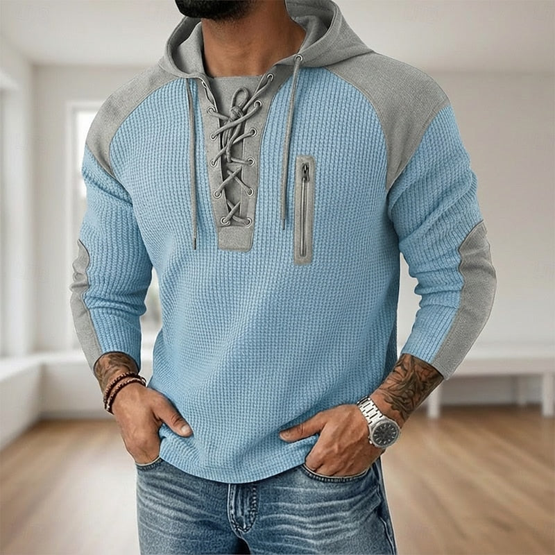Redford | Lace-Up Hooded Sweater